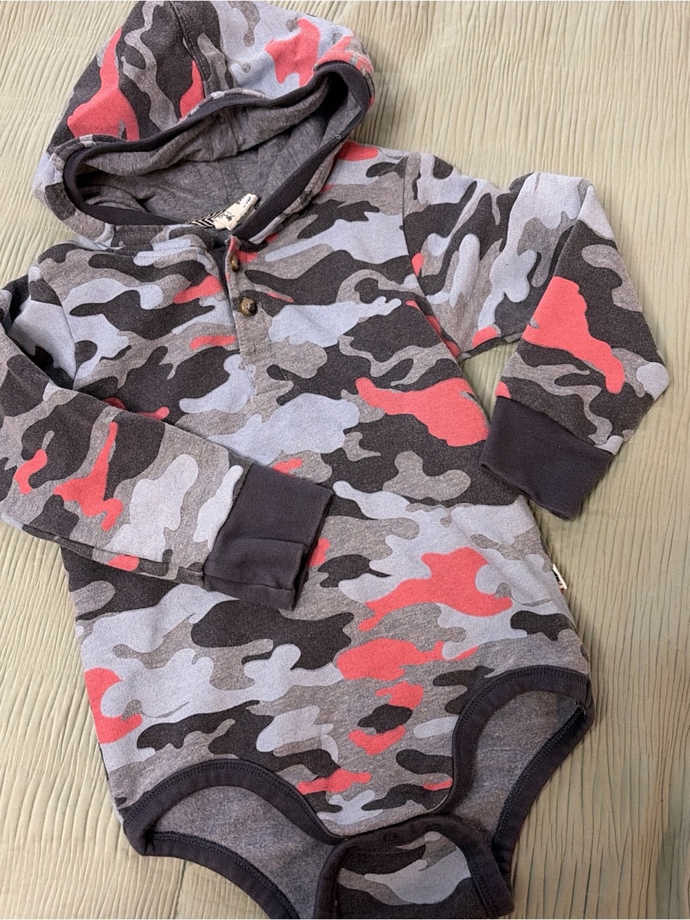 Sovereign Code Kids Hooded Camo Bodysuit - Gray & Blue
